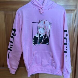 Girl anime pink  hoodie